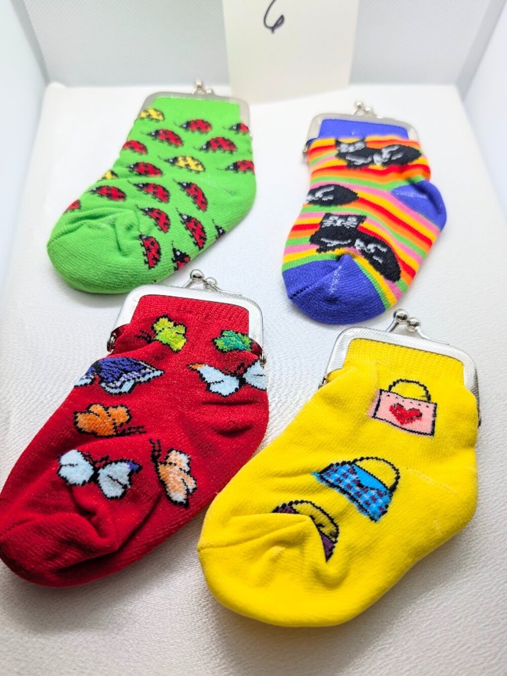 NEW Fun Colorful Sock Coin Purses